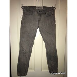 Free people grey wash stretchy skinny jeans